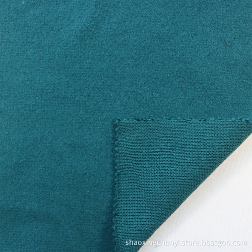 Hochwertige 100% Polyester einfache weiche und dehnbare Schussgestricke lose Fleece -Stoff für Kleidungsstoffe Home Textile